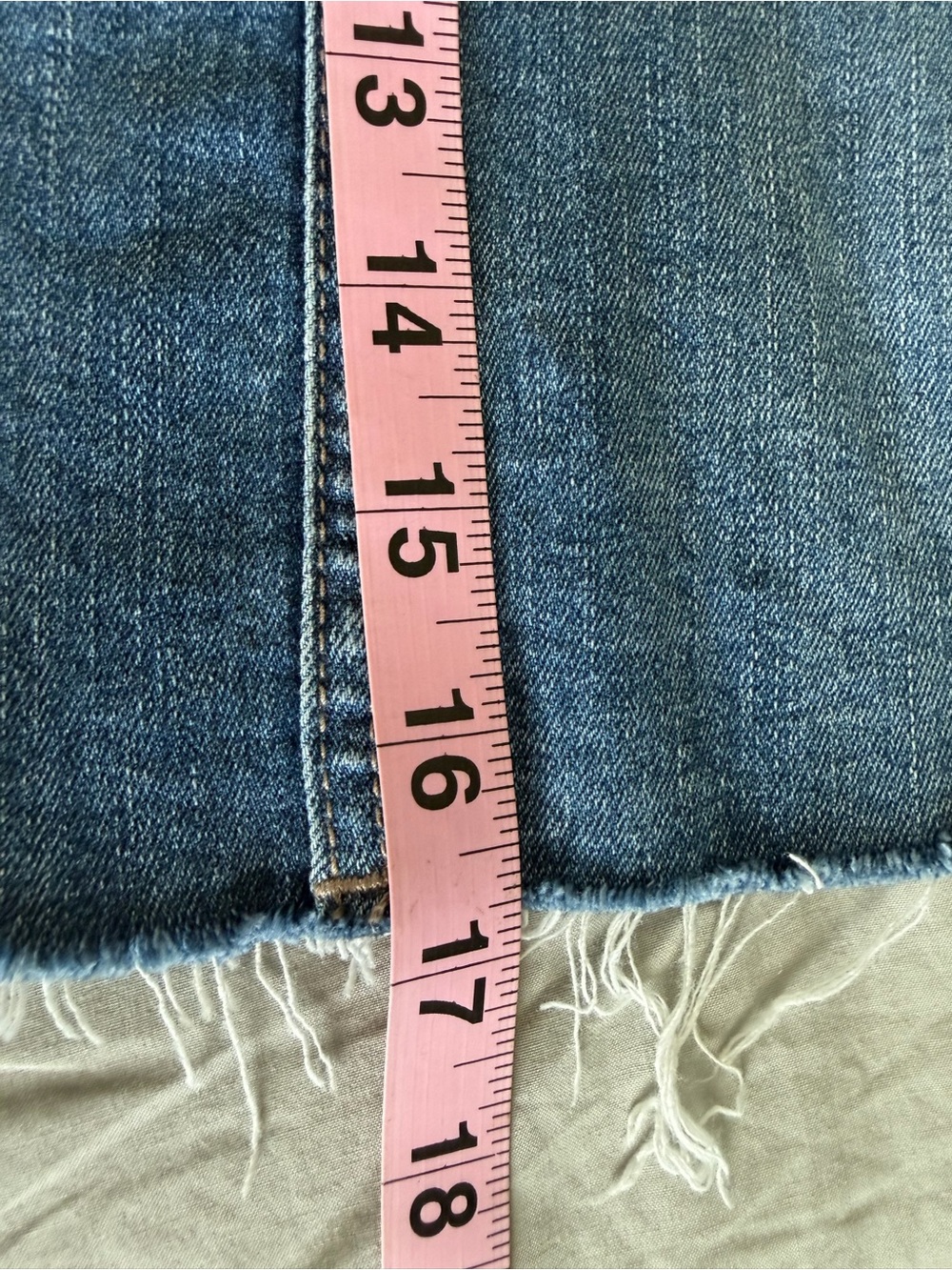 DKNY Jeans Blue Denim Skirt with Yellow Topstitching 12/31 - Picture 5 of 6